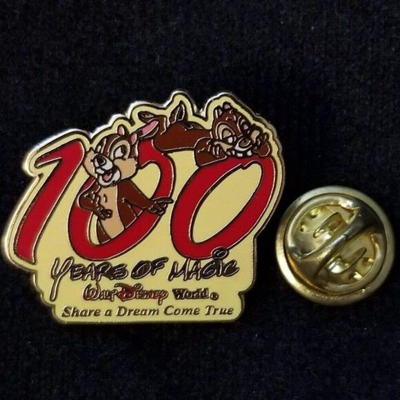 Disney Pin Chip & Dale 100 Years of Magic 2002 WDW VTG PP9852 9852 Flex Vacation - Picture 2 of 6